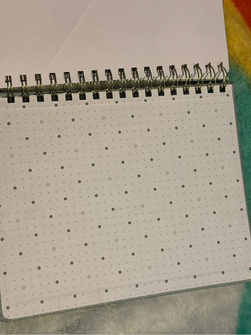 Weekly Planner Notebook in Light Blue with Gold Foil